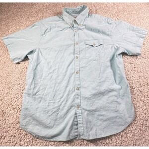 Old‎ Navy Shirt Men's Size XL Slim Button Down Linen Cotton Beach Vacation